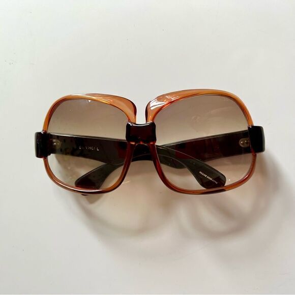 Swoonworthy MASSIVE 1970s Da Vinci Oversized Rose Brown Acetate Sunglasses main image 12